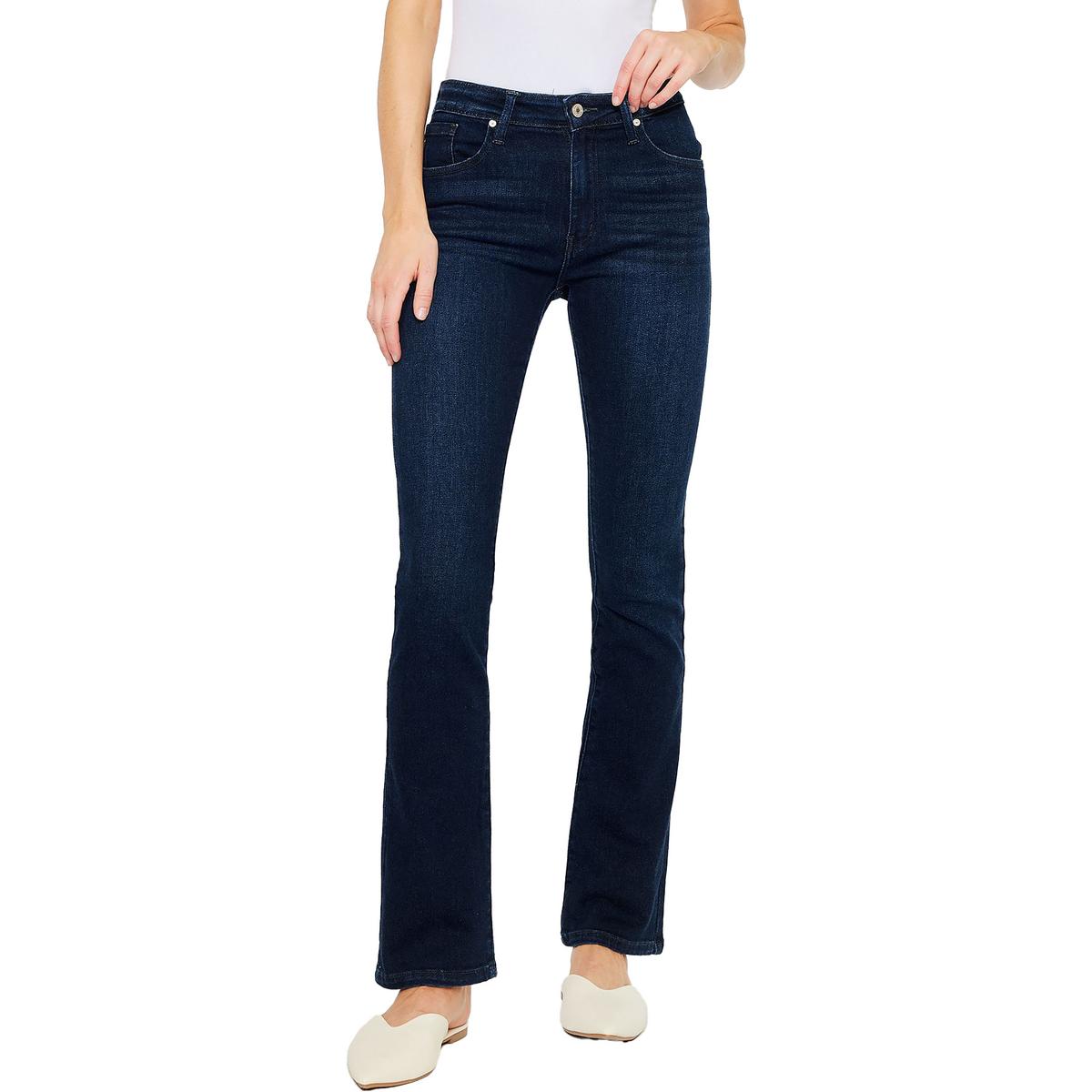 Womens Pocket Denim Bootcut Pants