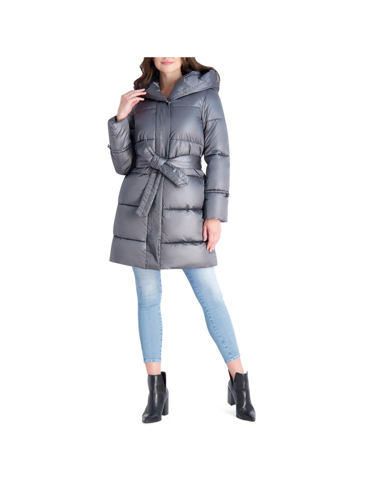 Womens Quilted Mid Length Puffer Jacket