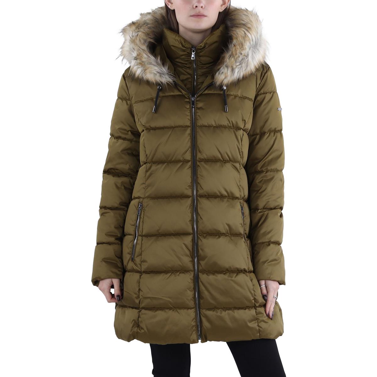 Womens Satin Cold Weather Puffer Jacket