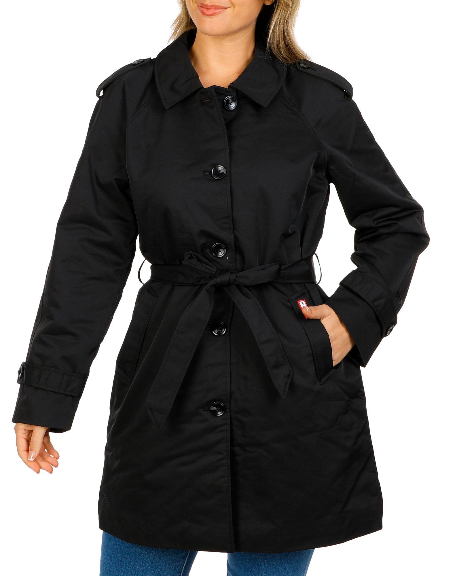 Women's Solid Belt Trench Coat