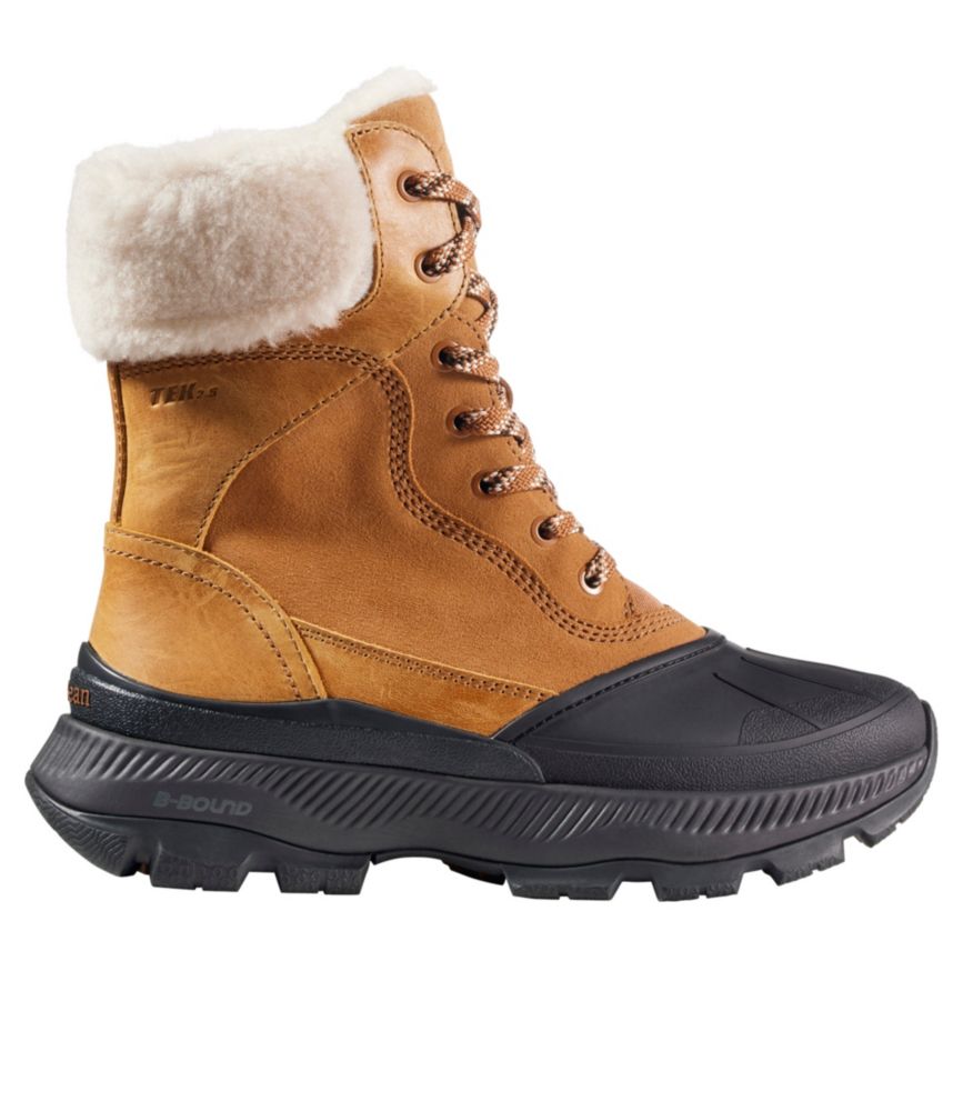 Women's Storm Chaser 6 Lace-Up Boots, Waterproof Insulated Glazed Ginger 6.5(B), Leather/Rubber L.L.Bean