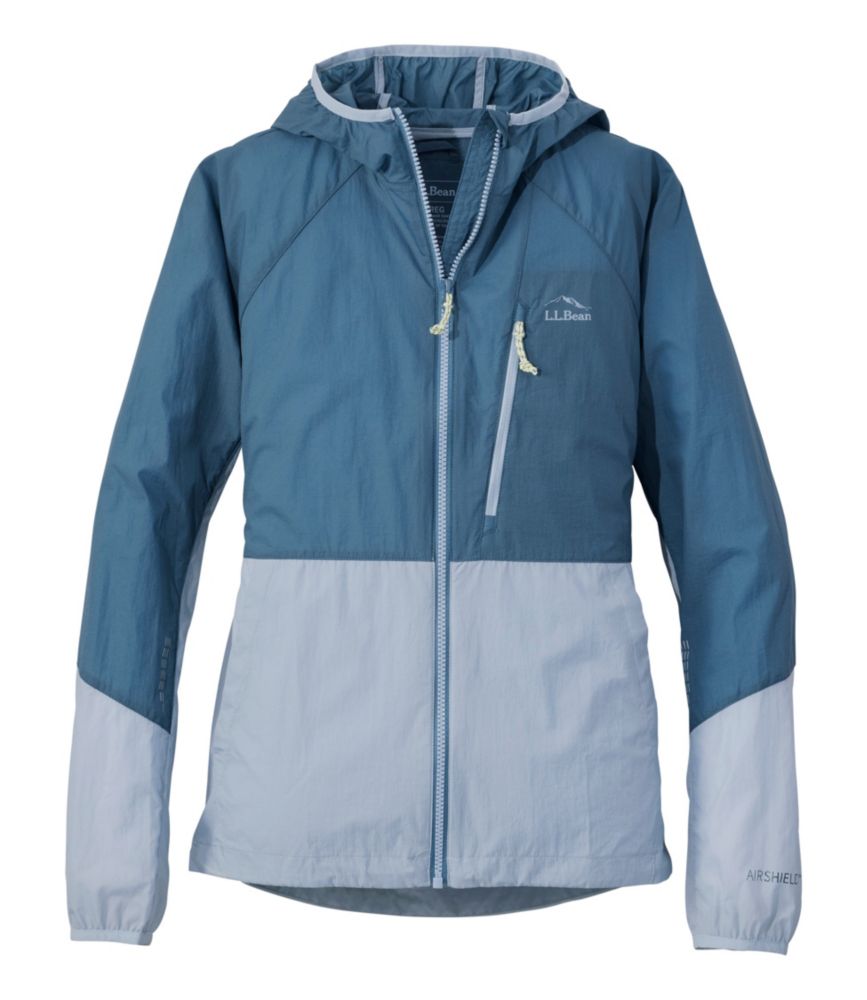 Women's Stowaway Windbreaker Iron Blue/Foggy Blue XXS, Synthetic/Nylon L.L.Bean