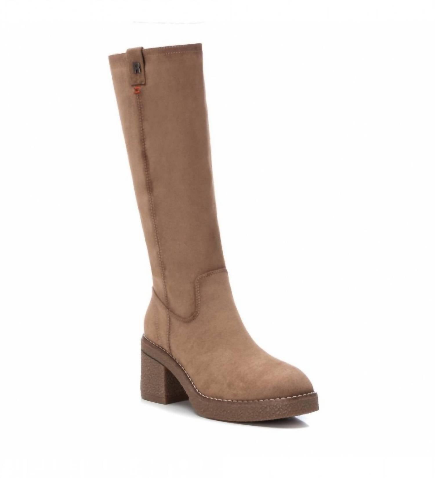 Women's Suede Boots In Taupe