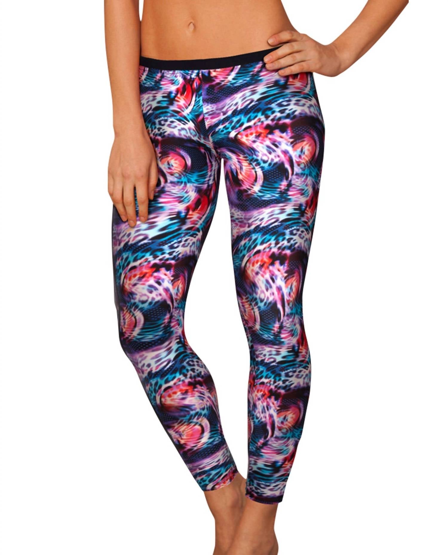 Women's Swim Leggings In Tiger Wave