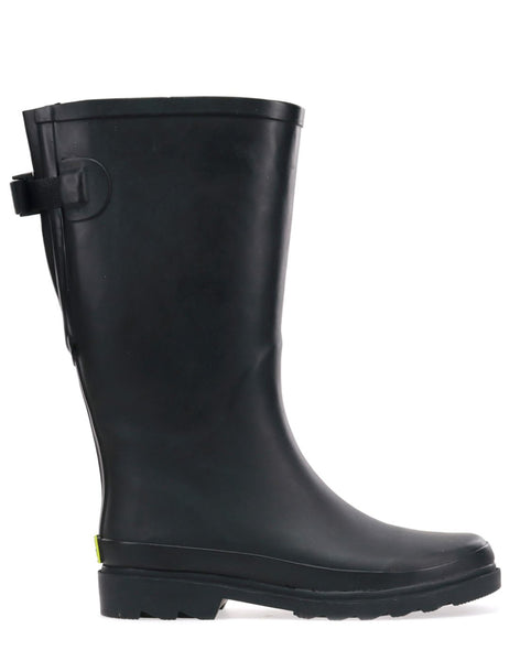 Women's Tall Wide Calf Rain Boot- Black - 6 US Womens - Black