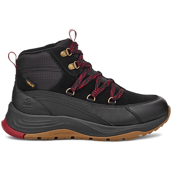 Women's Teva Auroris Waterproof Hiking Boots 5 Black/Sun Dried Tomato