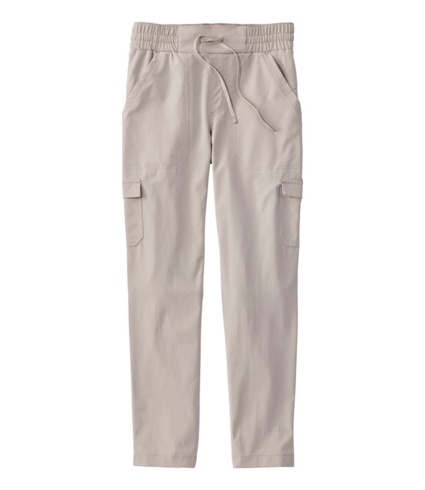 Women's VentureStretch Cargo Trail Pants, Slim-Leg Shore Sand Large, Polyester Blend Synthetic L.L.Bean