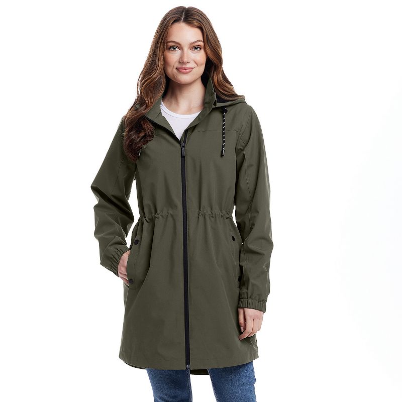 Women's Weathercast Hooded Anorak Jacket, Size: Small, Green