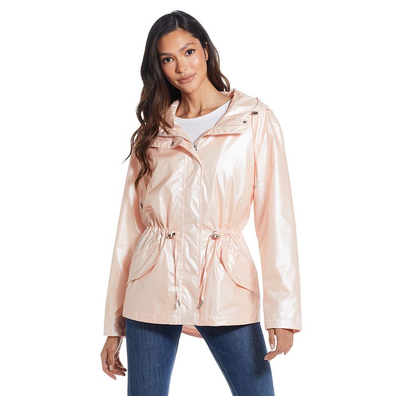 Women's Weathercast Metallic Anorak Jacket, Size: XL, Sunwashed Pink