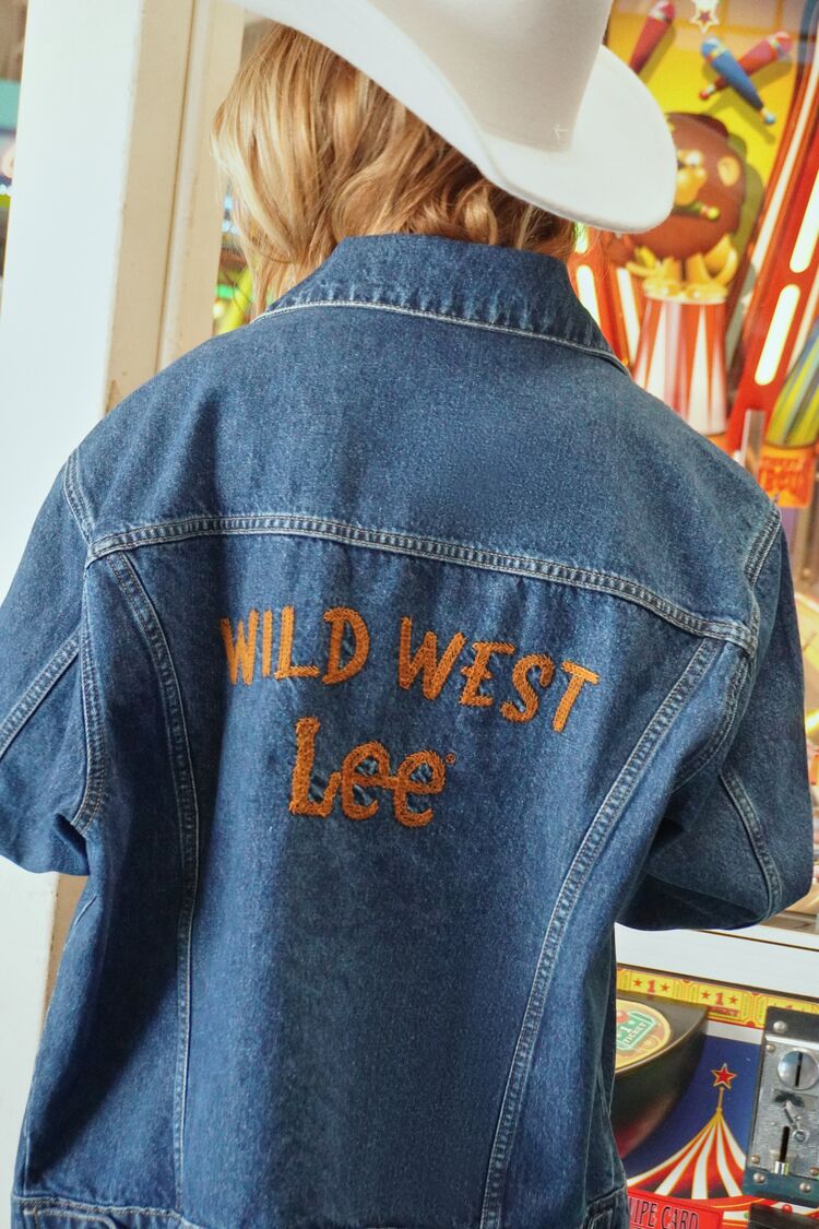 Women's Wild West Lee Denim Jacket in Dark Denim, XS