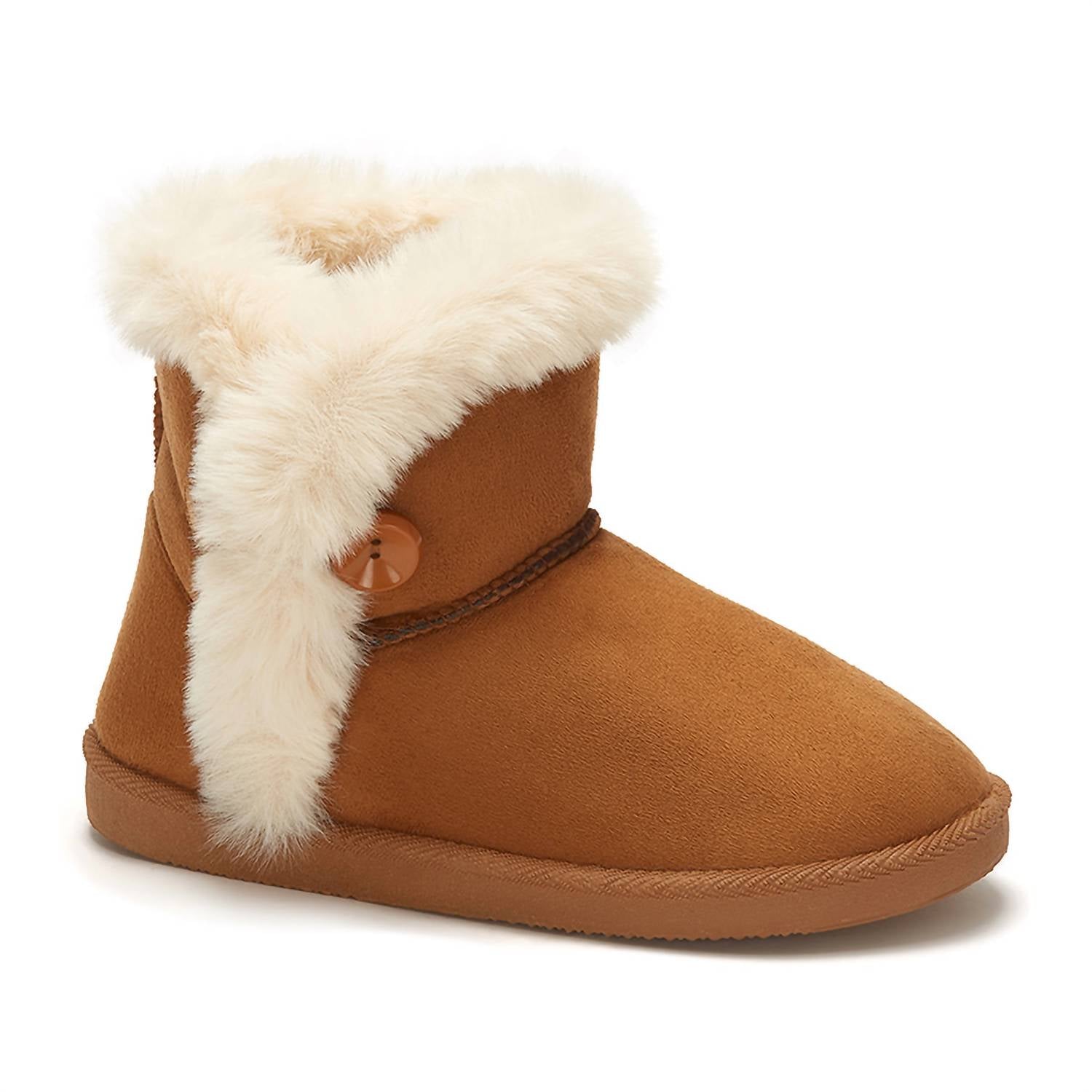 Women's Winter Fur Boots In Chestnut