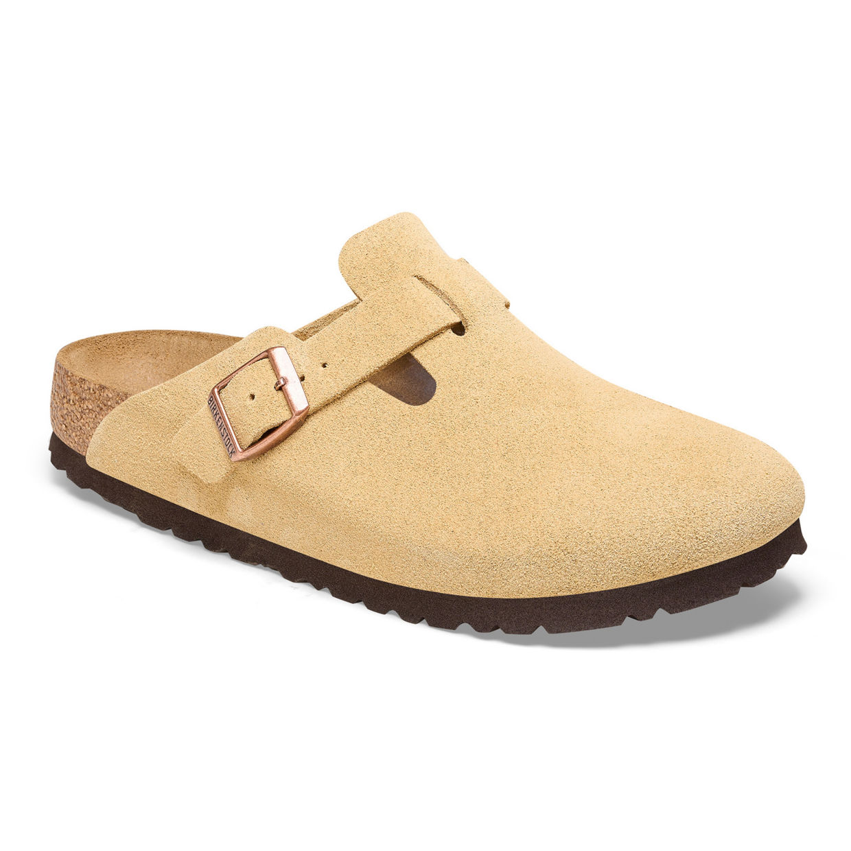 Women's Women's Birkenstock Boston Suede Clogs Shoes Latte A-B Size 41 Suede/Leather/Cork