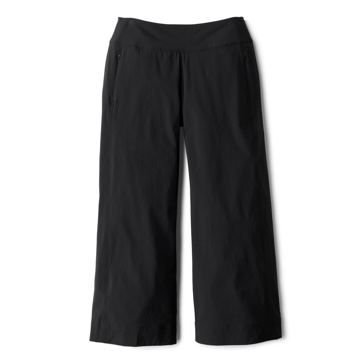 Women's Wonder Ripstop Wide-Leg Crop Pants Black Size 8 Nylon Orvis