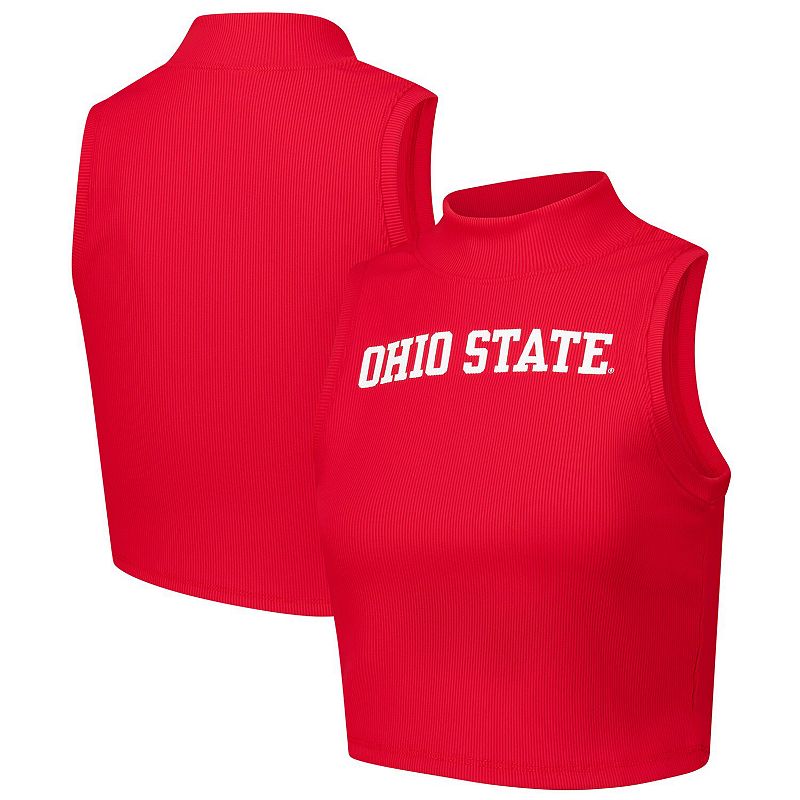 Women's ZooZatz Scarlet Ohio State Buckeyes Cropped Tank Top, Size: Medium, Red