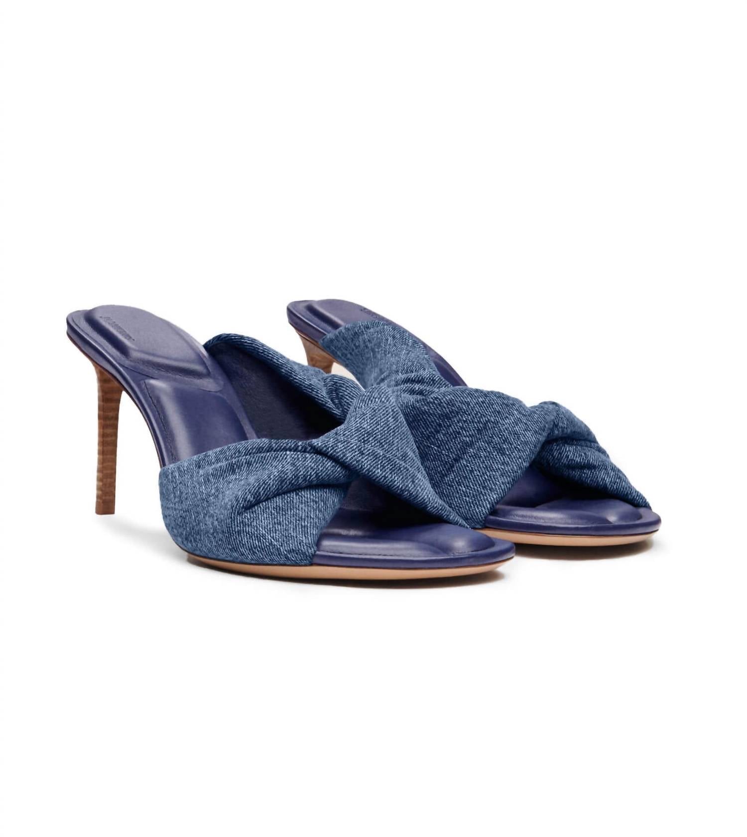 Women's "les Mules Bagnu" Heeled Sandal In Blue