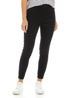 Wonderly Women's Petite Pull On Jeggings, Black, 4P