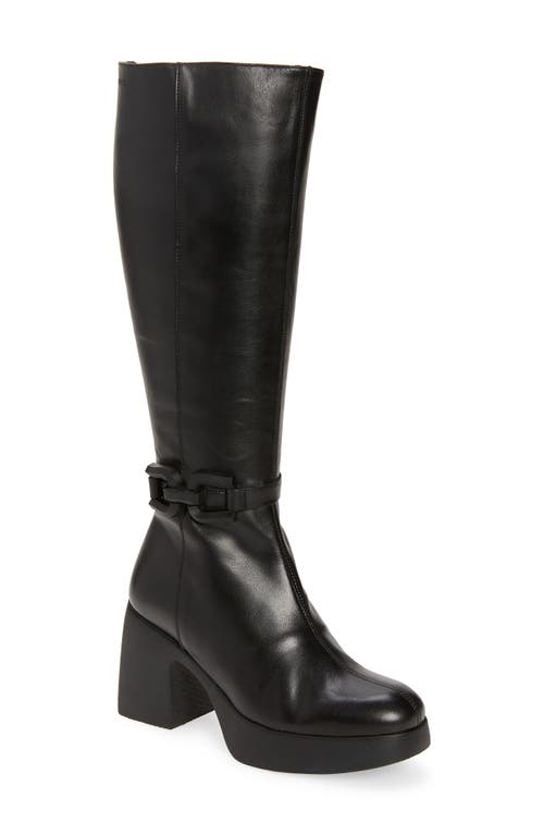 Wonders Platform Boot in Black Leather at Nordstrom, Size 6.5-7Us