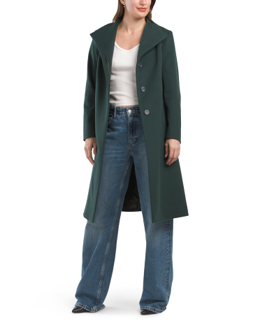 Wool Blend Long Coat for Women | Wool/Viscose/Cashmere