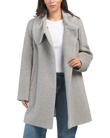 Wool Blend Short Coat for Women | Wool/Alpaca/Viscose