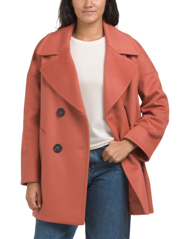 Wool Blend Short Coat for Women | Wool/Viscose/Cashmere