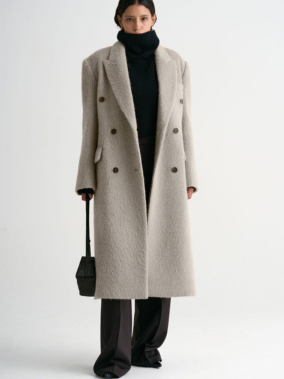 Wool Double-breasted Maxi Coat