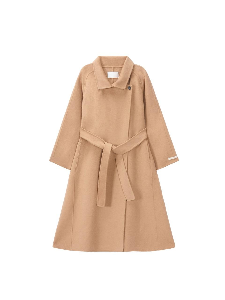 Wool Tailored Maxi Long Coat [Camel]