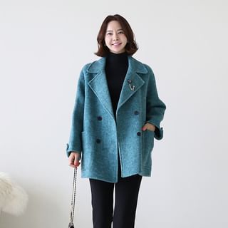 Woolen Marled Pea Coat