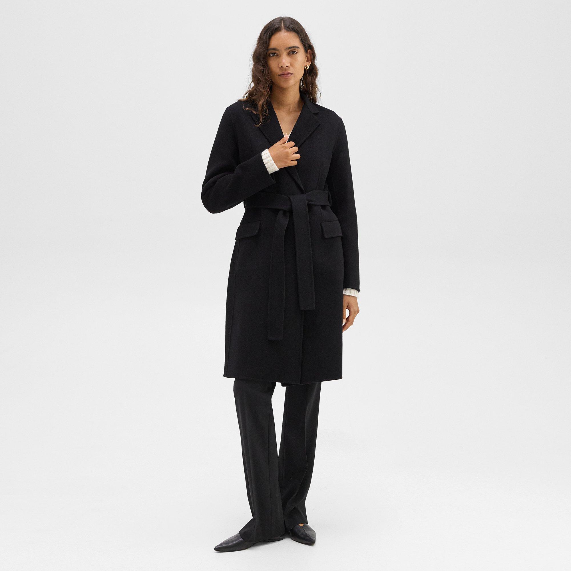 Wrap Coat in Double-Face Wool-Cashmere