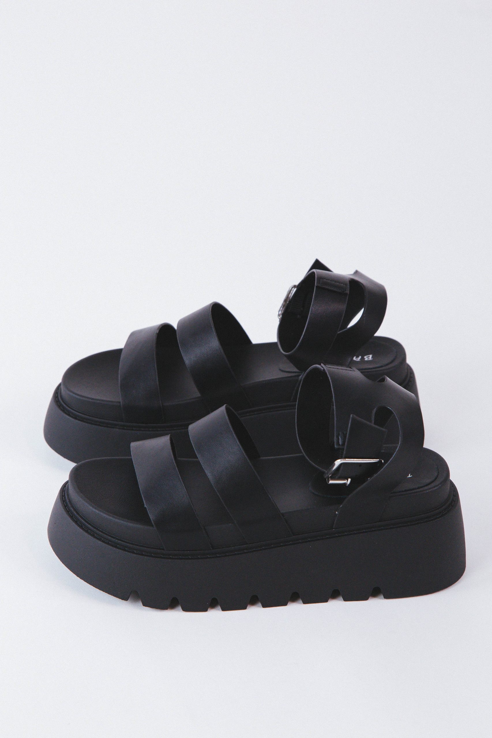 Wynn Strappy Platform Sandals Black