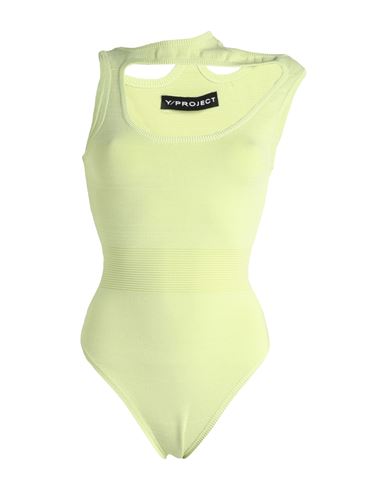 Y/project Woman Bodysuit Light green Size 6 Viscose, Polyamide, Elastane