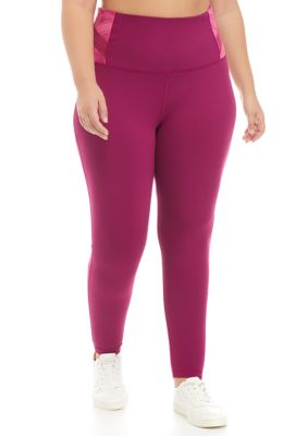 ZELOS Women's Velvet Side Leggings, 4X