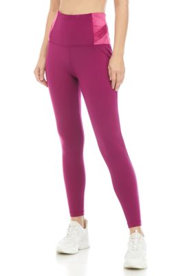 ZELOS Women's Velvet Side Leggings, XS