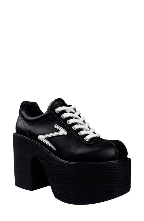 ZIGI Shelby Lace-Up Platform Shoe in Black at Nordstrom, Size 6