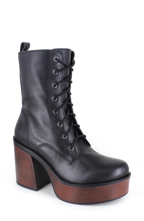 ZIGIny Rocio Platform Lace-Up Boot in Black at Nordstrom, Size 9