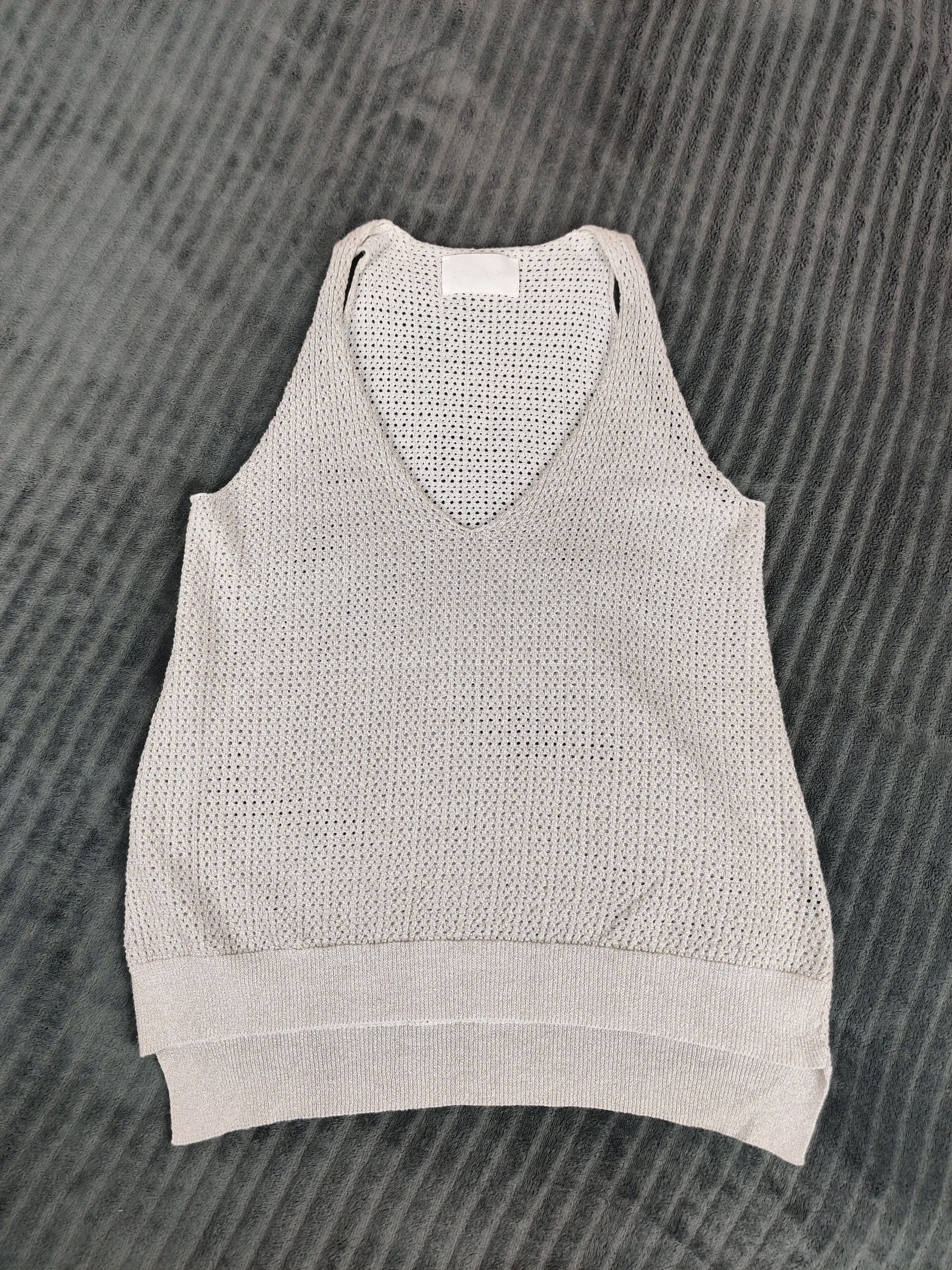 Zadig Voltaire Mesh Glitter Tank Top in White, Women's (Size Medium)