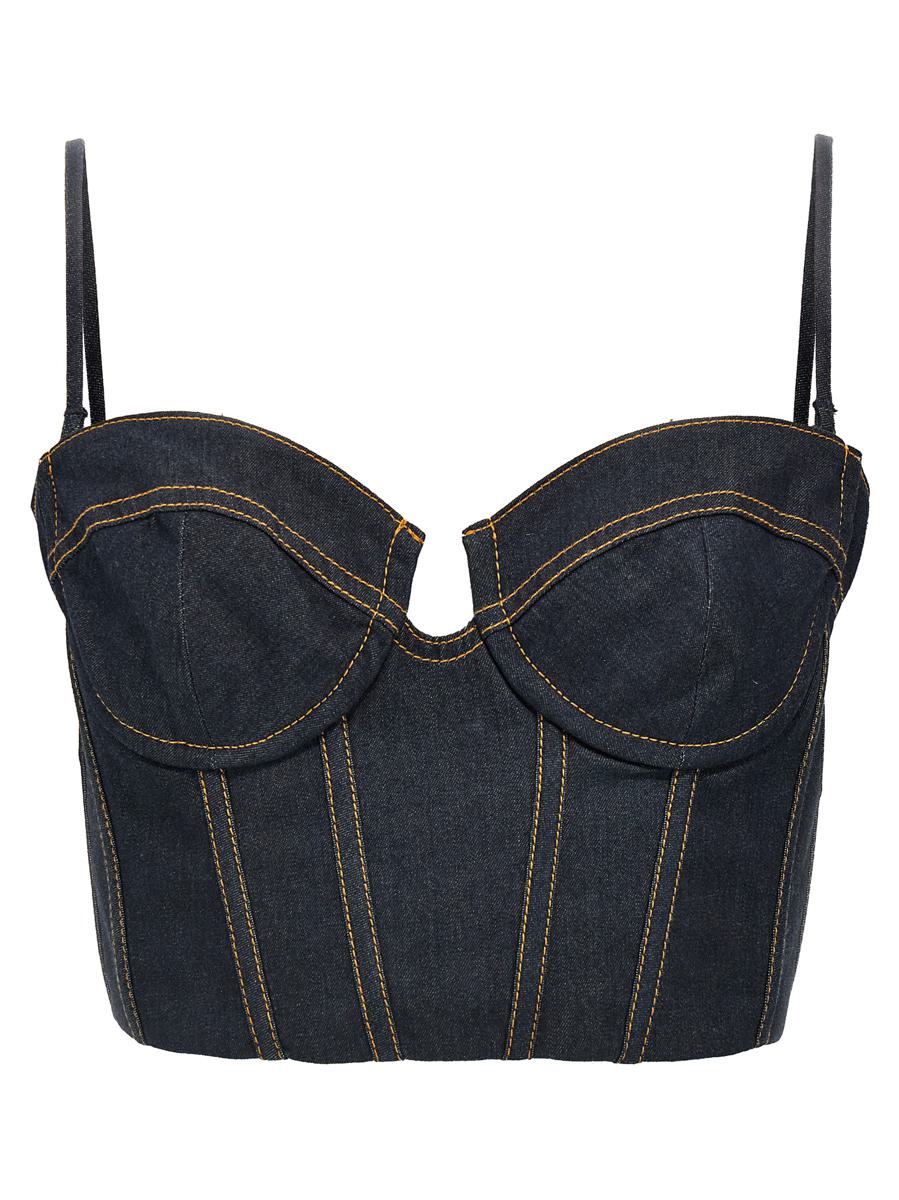 Zimmermann 'Crush Denim Corset' Top