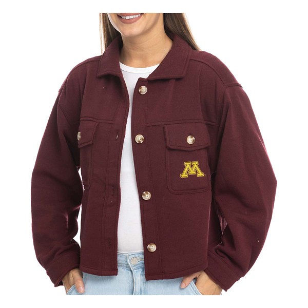 ZooZatZ Women's Minnesota Golden Gophers Fleece Shacket