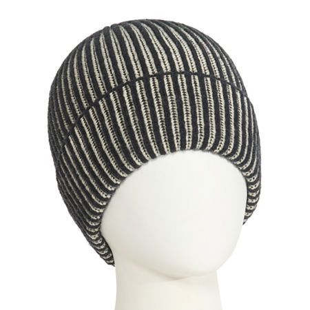 a.n.a Two Tone Ribbed Womens Beanie, One Size, Black