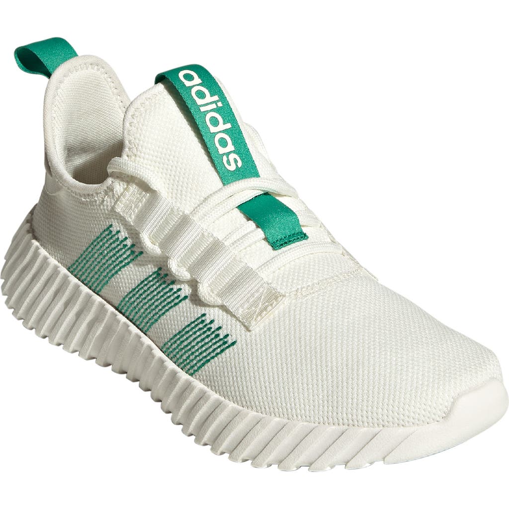 adidas Kaptir Flow Running Shoe in White/Court Green/Grey at Nordstrom Rack, Size 10