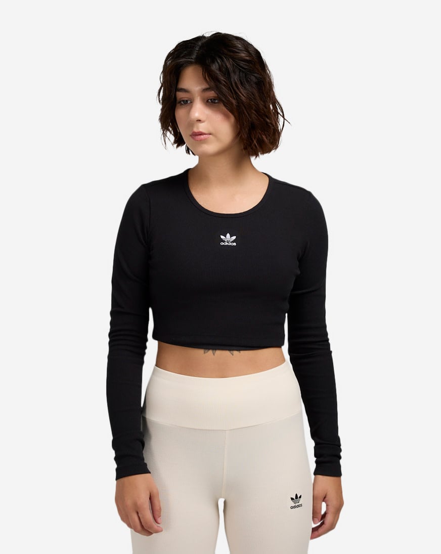 adidas Women's Essential Long-Sleeve Crop Top