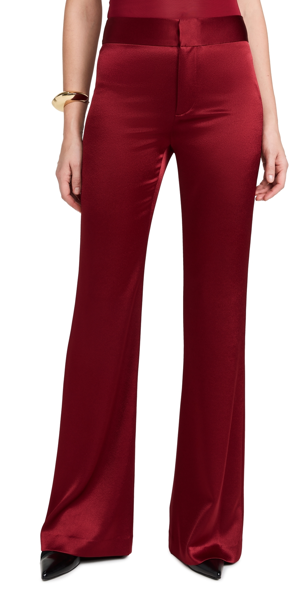 alice + olivia Andrew Bootcut Slim Pants Garnet 6