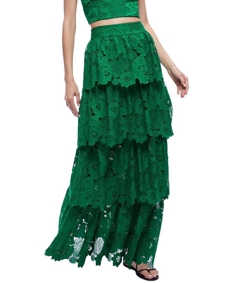 alice + olivia Jia Tiered Ruffle Maxi Skirt