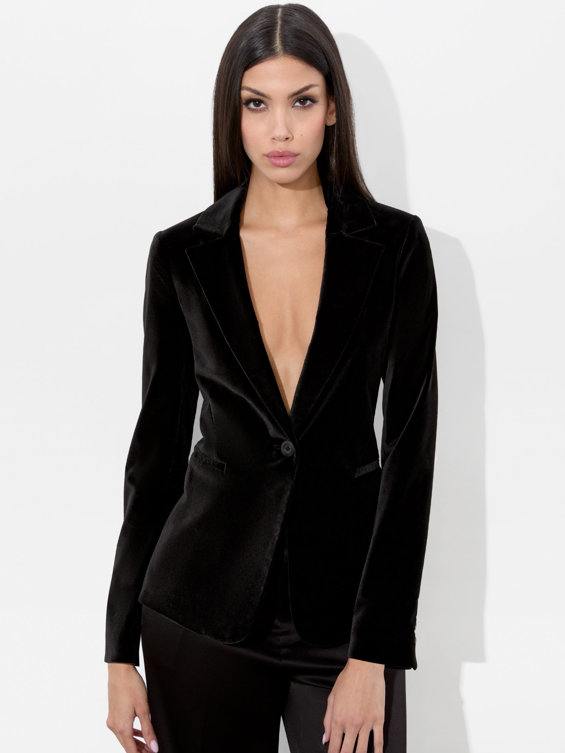 alice + olivia MACEY VELVET BLAZER