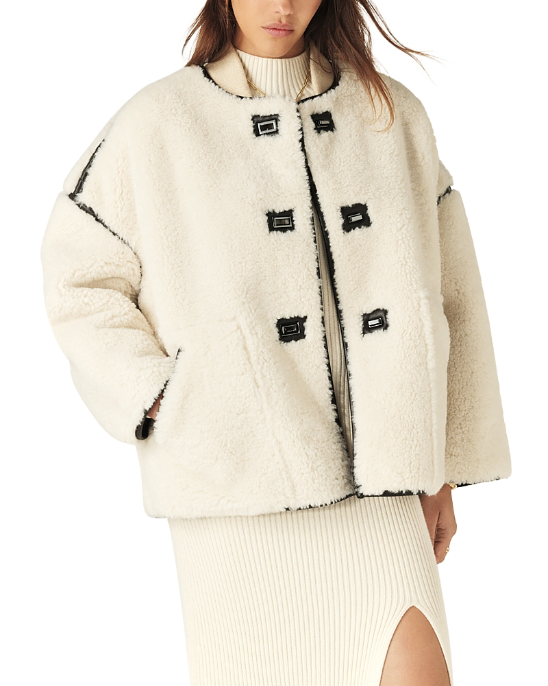 ba & sh Manteau Faxu Shearling Coat