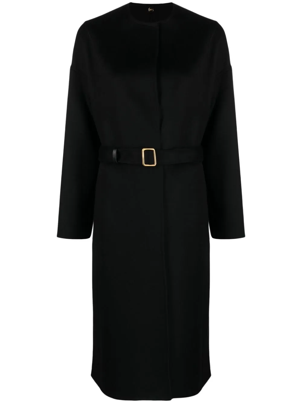 belted wool-blend trench coat