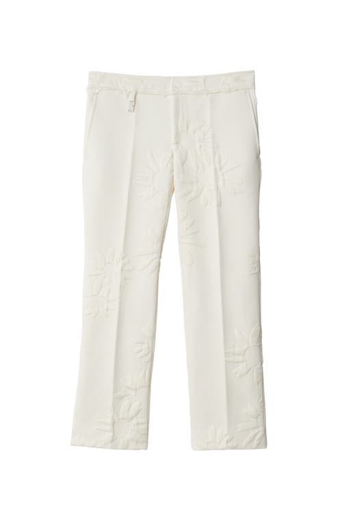 burberry Daisy Silk Blend Tailored Trousers in Natural White at Nordstrom, Size 2