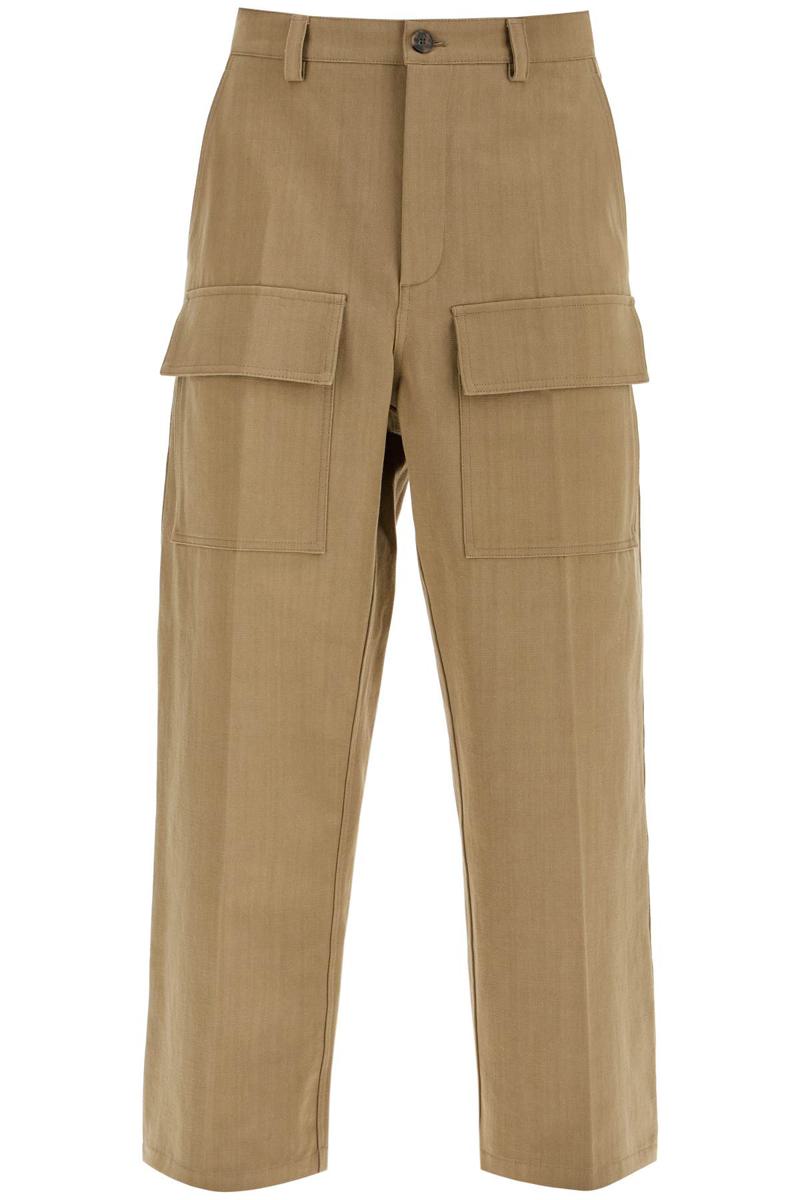 cargo canvas pants in italian style