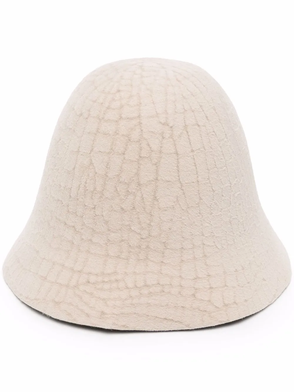 cracked-texture bucket hat