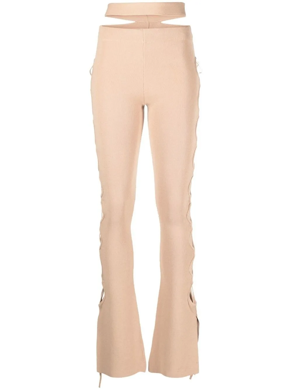 cut-out flared trousers