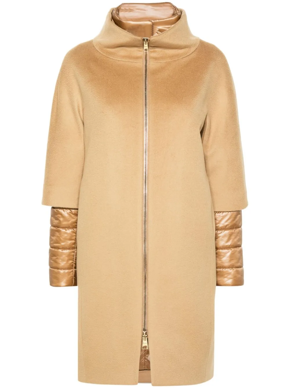 detachable-panels virgin-wool coat